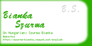 bianka szurma business card
